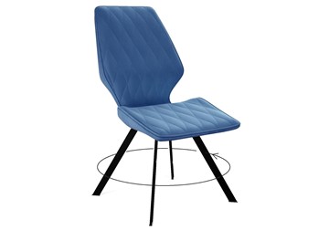 Обеденный стул DikLine 243 поворотный B8 BLUE, ножки черные в Орле