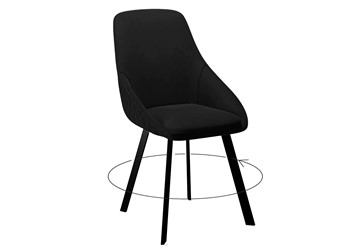 Обеденный стул DikLine 246 поворотный, K21 черный, ножки черные в Орле