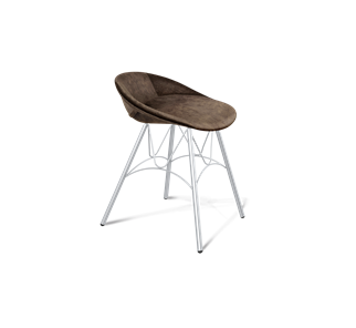 Обеденный стул SHT-ST19-SF1 / SHT-S100 (кофейный трюфель/хром лак) в Орле