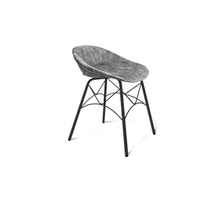 Обеденный стул SHT-ST19-SF1 / SHT-S107 (дымный/черный муар) в Орле