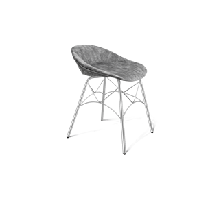 Обеденный стул SHT-ST19-SF1 / SHT-S107 (дымный/хром лак) в Орле