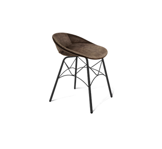 Обеденный стул SHT-ST19-SF1 / SHT-S107 (кофейный трюфель/черный муар) в Орле
