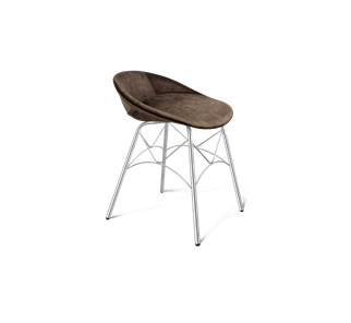 Обеденный стул SHT-ST19-SF1 / SHT-S107 (кофейный трюфель/хром лак) в Орле