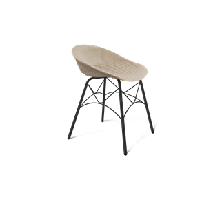 Обеденный стул SHT-ST19-SF1 / SHT-S107 (ванильный крем/черный муар) в Орле