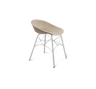 Обеденный стул SHT-ST19-SF1 / SHT-S107 (ванильный крем/хром лак) в Орле