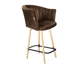 Полубарный стул SHT-ST42-1 / SHT-S94-1 (кофейный трюфель/прозрачный лак/черный муар) в Орле