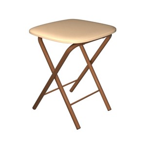 Табурет Складной СРП-013КВ (квадратное сиденье) Эмаль, бежевый/коричневый в Орле