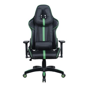 Компьютерное кресло Brabix GT Carbon GM-120 (две подушки, экокожа, черное/зеленое) 531929 в Орле