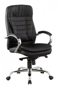 Кресло офисное J 9031-1 экокожа /хром, черный в Орле