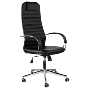 Офисное кресло Brabix Premium Pilot EX-610 CH (хром, кожзам, черное) в Орле