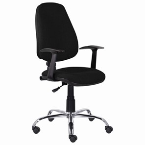 Кресло офисное BRABIX "Comfort MG-322", хром, регулируемая эргономичная спинка, ткань, черное, 532558 в Орле