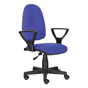 Компьютерное кресло Brabix Prestige Ergo MG-311 (регулируемая эргономичная спинка, ткань, черно-синее) 531876 в Орле