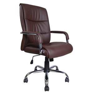 Кресло офисное Brabix BRABIX "Space EX-508", экокожа, хром, коричневое, 531164 в Орле