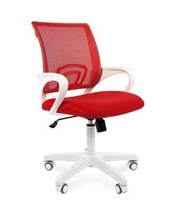 Офисное кресло CHAIRMAN 696 white, ткань, цвет красный в Орле