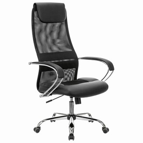 Офисное кресло Brabix Premium Stalker EX-608 CH (хром, ткань-сетка/кожзам, черное) 532091 в Орле
