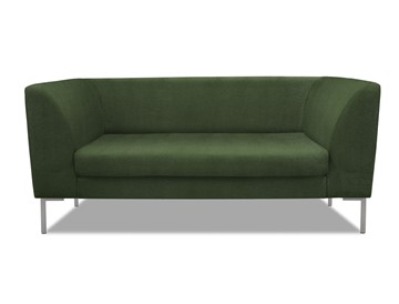 Офисный диван Сиеста 2-местный, ткань Сахара / зеленая С39 в Орле