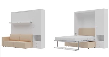 Кровать-трансформер Кровать-трансформер Smart (КД 1400+ШП), шкаф правый, левый подлокотник в Орле