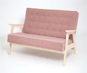 Прямой диван Ретро, двухместный (беленый дуб / RS 12 - розовый) в Орле