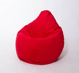 Кресло-мешок Груша большое, велюр однотон, красное в Орле
