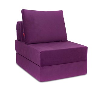 Кресло бескаркасное Окта, велюр фиолетовый в Орле