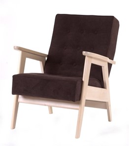 Кресло Ретро (беленый дуб / RS 32 - коричневый) в Орле