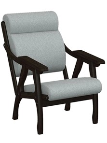Кресло в гостиную Вега 10 ткань серый, каркас венге в Орле