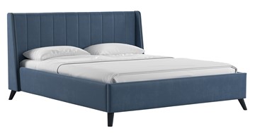 Кровать с механизмом Мелисса 160,арт. Тори 83 велюр (серо-синий) + кроватное дно в Орле