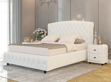 Кровать спальная Salvatore Grand 200x200, Экокожа (Белый) в Орле