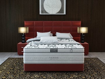 Кровать в спальню Chocolate/Podium M 160х200, Микровелюр (Manhattan Гранатовый) в Орле