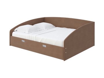 Кровать в спальню Bono 160х200, Велюр (Forest 514 Светло-коричневый) в Орле
