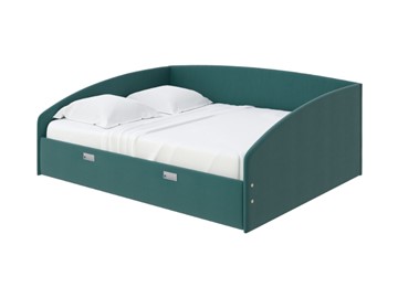 Спальная кровать Bono 160х200, Велюр (Forest 560 Морская волна) в Орле