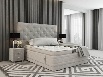 Кровать 2-спальная Classic Compact/Basement 180х200, Флок (Велсофт Серый) в Орле