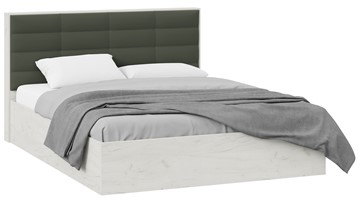 Спальная кровать с подъемным механизмом Агата тип 1 (Дуб крафт белый, Велюр Серый) в Орле