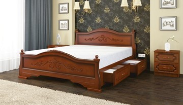 Кровать с выкатными ящиками Карина-1 (Орех) 160х200 в Орле
