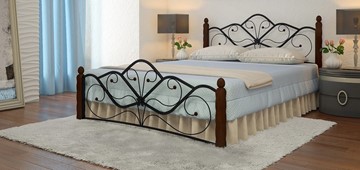 Кровать 2-спальная Венера 1, 1600, черный/шоколад в Орле
