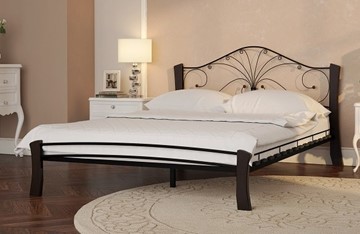 Спальная кровать Фортуна 4 Лайт, 1400, черный/шоколад в Орле