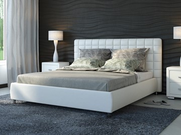 Кровать спальная Corso-3 160х200, Экокожа (Белый) в Орле