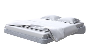 Кровать двуспальная парящая 160х200, Рогожка (Levis 83 Светло-Серый) в Орле
