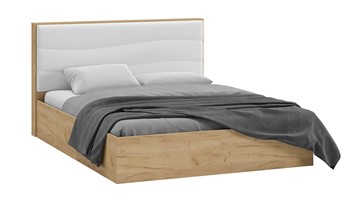 Двуспальная кровать с механизмом Миранда тип 1 (Дуб крафт золотой/Белый глянец) в Орле
