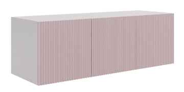 Трехдверная антресоль Зефир 119.01 (белое дерево/пудра розовая (эмаль)) в Орле