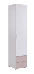 Однодверный шкаф Зефир 107.01 (белое дерево/пудра розовая (эмаль)) в Орле