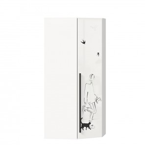 Угловой распашной шкаф Джоли 45 ЛД 535.030, Серый шелк в Орле