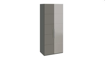 Распашной шкаф Наоми с 1 зеркальной правой дверью, цвет Фон серый, Джут СМ-208.07.04 R в Орле