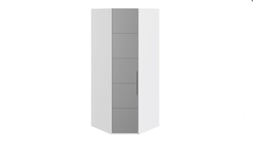 Шкаф угловой Наоми с зеркальной левой дверью, цвет Белый глянец СМ-208.07.07 L в Орле