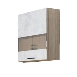 Кухонный шкаф со стеклом Модус, Ш500с/720, цемент светлый в Орле