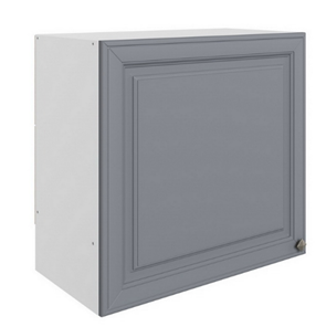 Шкаф навесной Мишель под вытяжку L600 H566 (1 дв. гл.) эмаль (белый/серый) в Орле