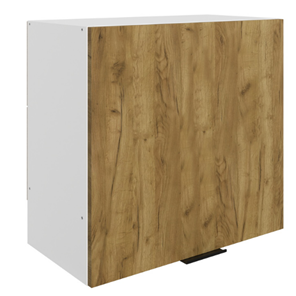 Навесной кухонный шкаф Стоун L600 Н566 (1 дв. гл.) (белый/акация светлая) в Орле