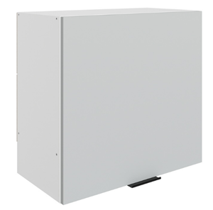 Настенный шкаф Стоун L600 Н566 (1 дв. гл.) (белый/лайт грей софттач) в Орле