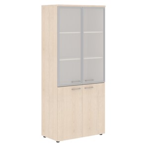 Шкаф комбинированный с дверьми в алюминиевой рамке и топом XTEN Бук Тиара  XHC 85.7  (850х410х1930) в Орле
