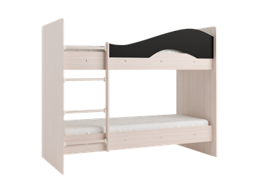 Детская  двухъярусная кровать Мая с 2 ящиками на щитах, корпус Млечный дуб, фасад Венге в Орле - предосмотр 3